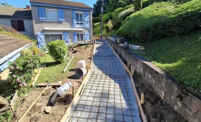 Création d'un chemin d'accès en béton balayer à Saint- Etienne, Saint-Just-Saint-Rambert, Mon extérieur