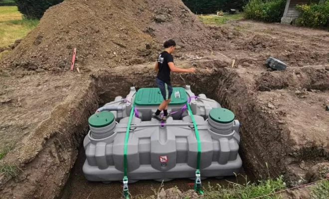 Installation d'une fosse septique ecoflo 6EH à Sury le comtal, Saint-Just-Saint-Rambert, Mon extérieur