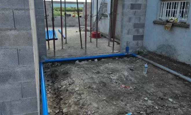 Installation d'une fosse septique ecoflo 6EH à Sury le comtal, Saint-Just-Saint-Rambert, Mon extérieur