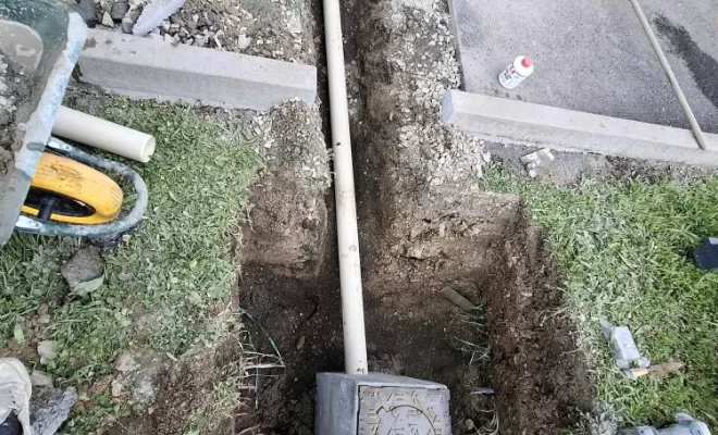 Réparation d'un Réseau d'eau usée non raccordé avec création d'un regard de visite et en finition la pose de pavés tépia gris à Saint Paul-en-Jarez , Saint-Just-Saint-Rambert, Mon extérieur