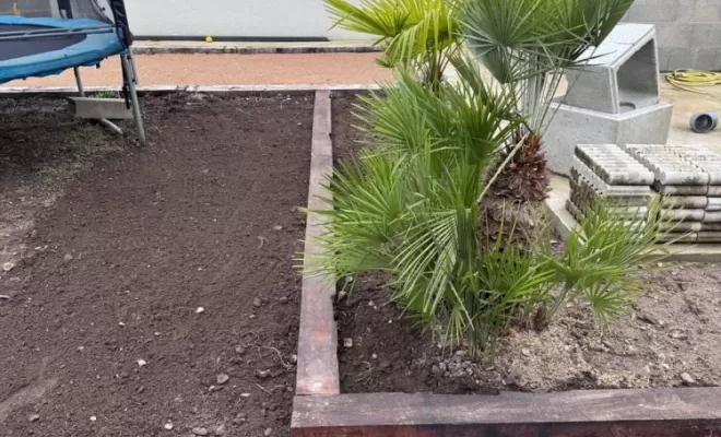 Application enrobé , pose de pavé tépia, de caniveaux grilles, traverses chêne pour jardinière à St Cyprien., Saint-Just-Saint-Rambert, Mon extérieur
