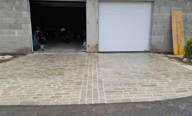 Création d'un accès de garage en pavés à Beauzac, Saint-Just-Saint-Rambert, Mon extérieur